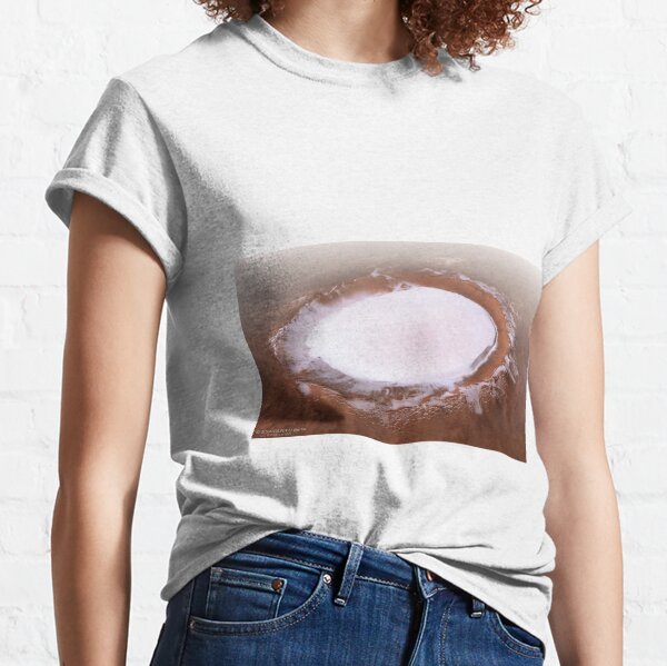 The Martian Mystery: Ice Crater That Never Melts Classic T-Shirt