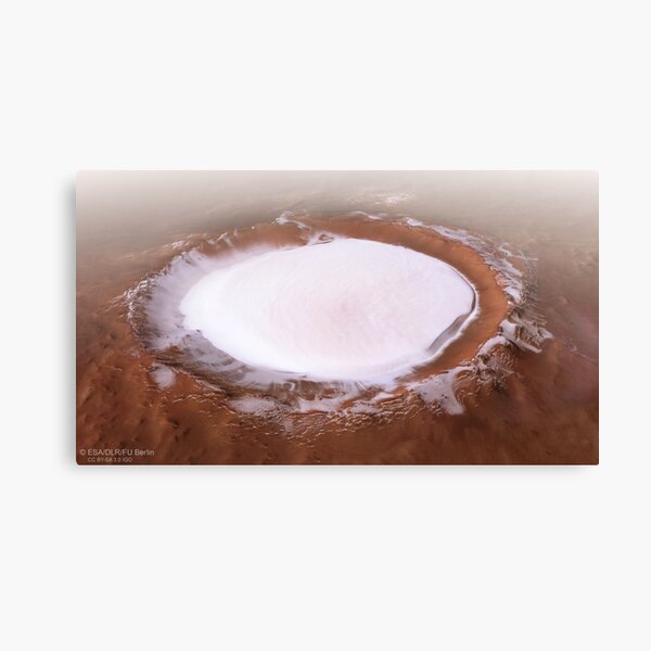 The Martian Mystery: Ice Crater That Never Melts Canvas Print