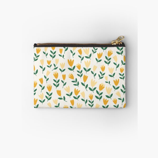 Item preview, Yellow & orange flower garden pattern on white designed and sold by HannaPaulina.