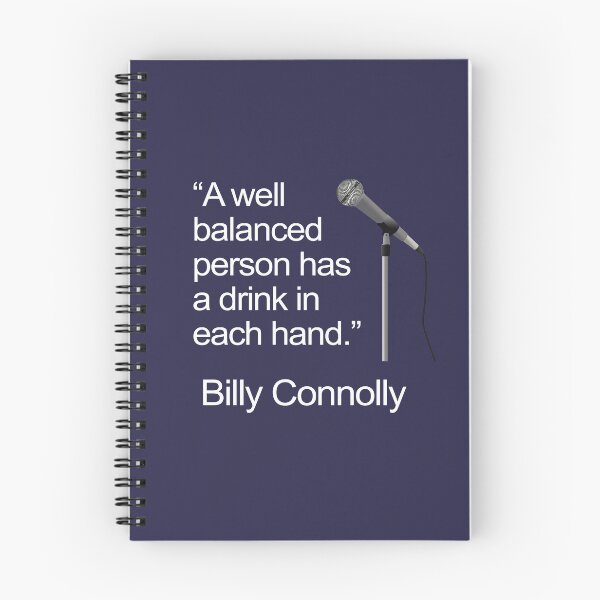 Artikelvorschau, Billy Connolly Ausgeglichener Mensch Getränke Witz entworfen und verkauft von GetItGiftIt.