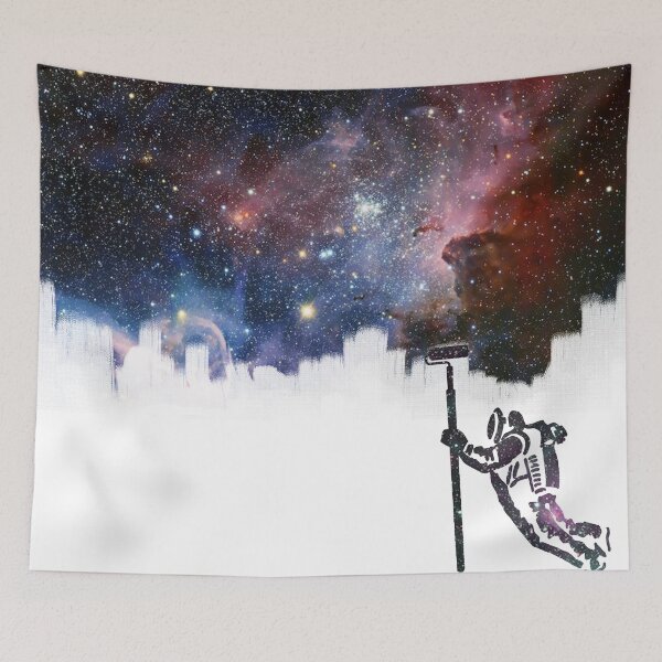Item preview, Astronaut painting the space on white designed and sold by AsKartongs.