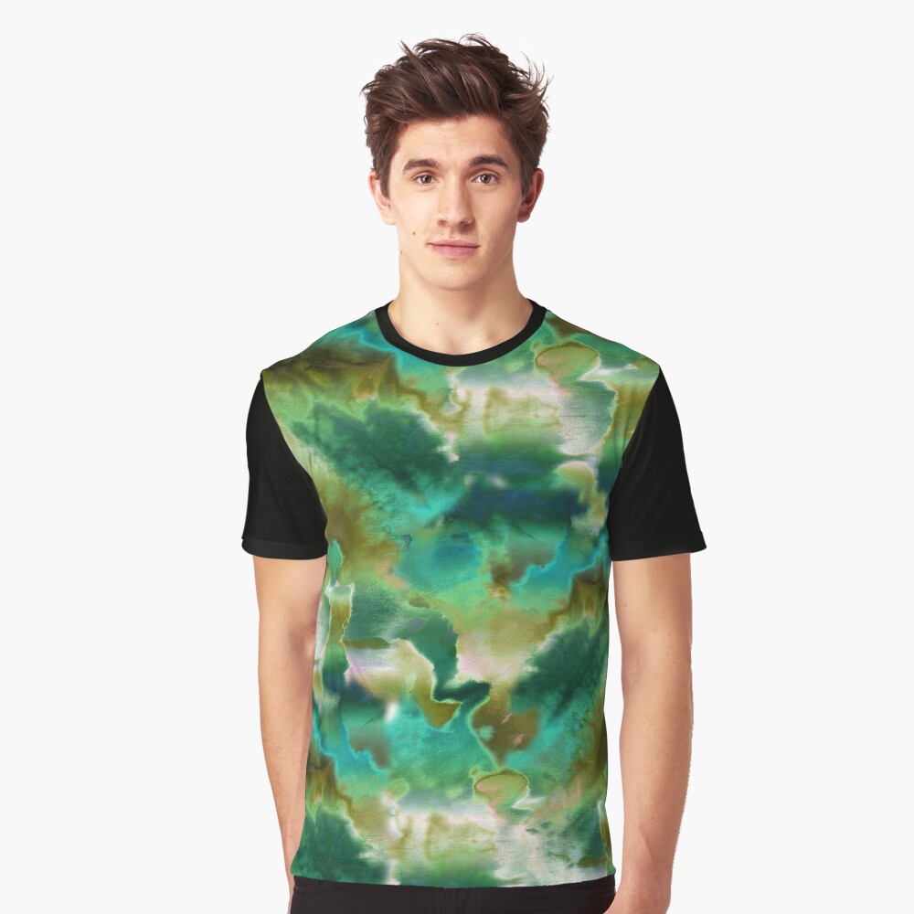 Tie Dye Cammo Graphic T-Shirt