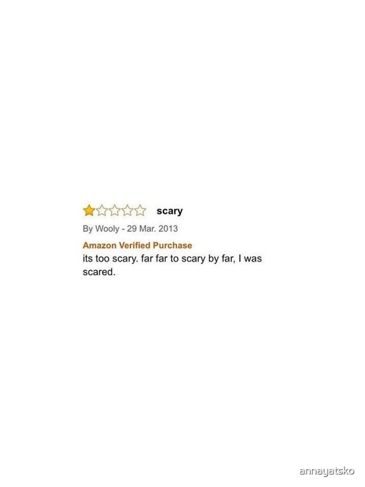 Far too scary Amazon Review