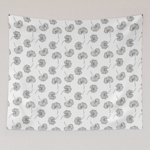 Item preview, Black and White Geranium Leaf Pattern designed and sold by Ivy Lily Art.