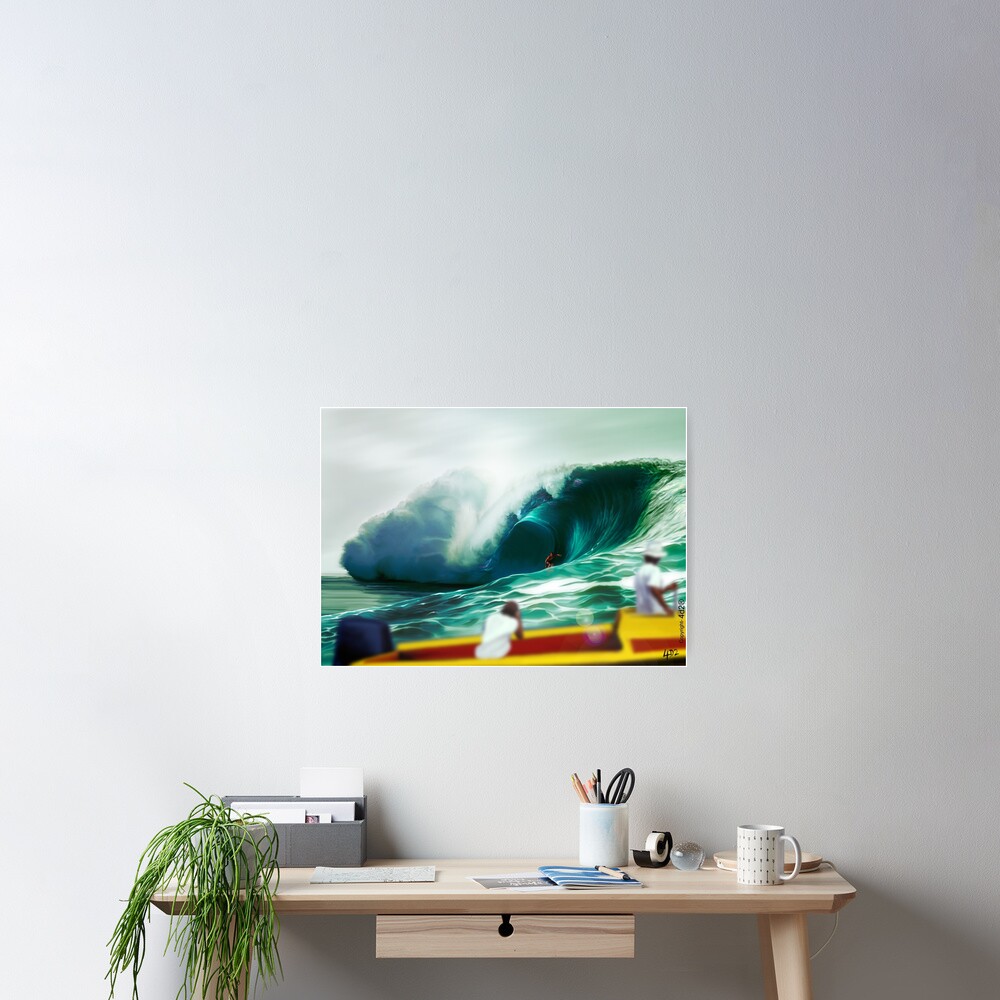 "Teahupoo" Poster for Sale by 4d2SurfyArte Redbubble