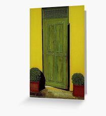 Green Door Greeting Card
