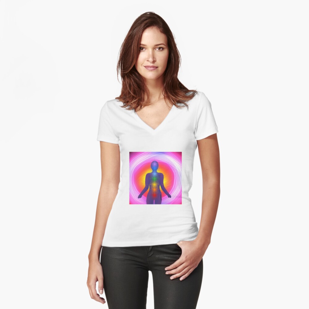 Item preview, Fitted V-Neck T-Shirt designed and sold by K-AEyston.