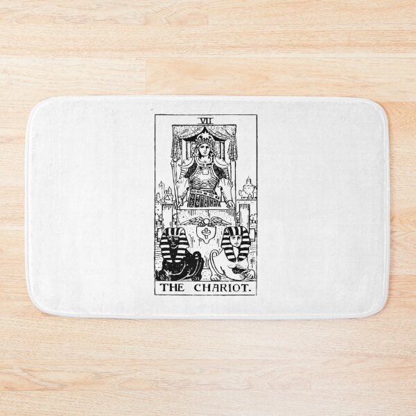 Item preview, Tarot Card : The Chariot black & white designed and sold by tarotcarddesign.