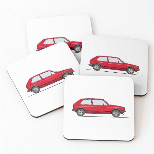 Golf GTI Mk1 - Red Coasters (Set of 4)