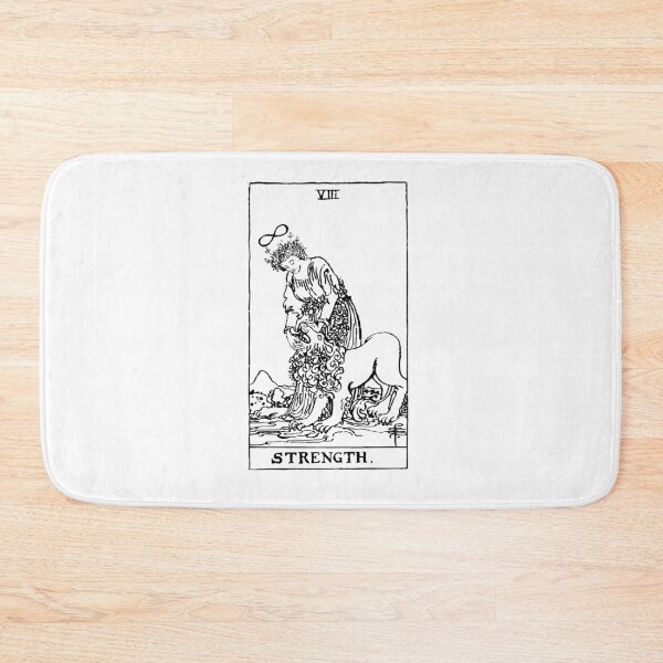 Item preview, Tarot Card : Strength black & white designed and sold by tarotcarddesign.