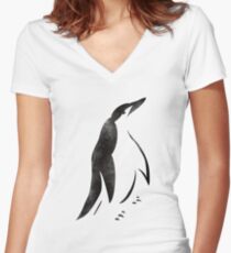 Penguin Women's Fitted V-Neck T-Shirt