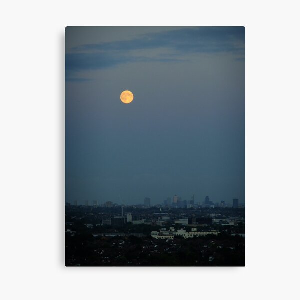 Moon over the City Canvas Print