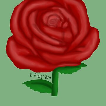Artwork thumbnail, Red rose by K-AEyston