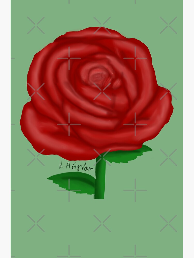 Thumbnail 3 of 3, Sticker, Red rose designed and sold by K-AEyston.