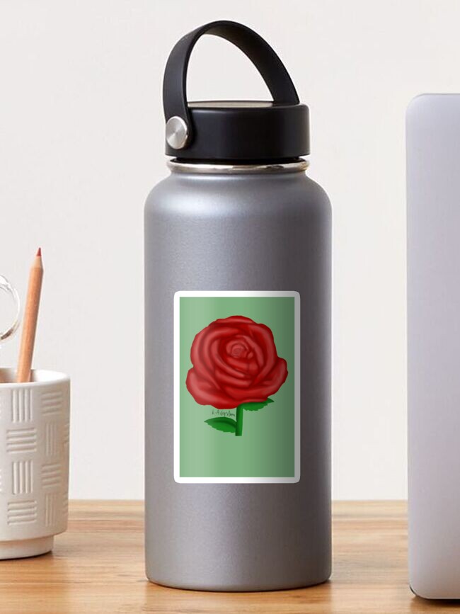 Thumbnail 1 of 3, Sticker, Red rose designed and sold by K-AEyston.