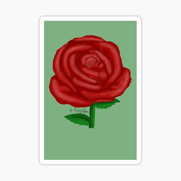 Red rose Sticker