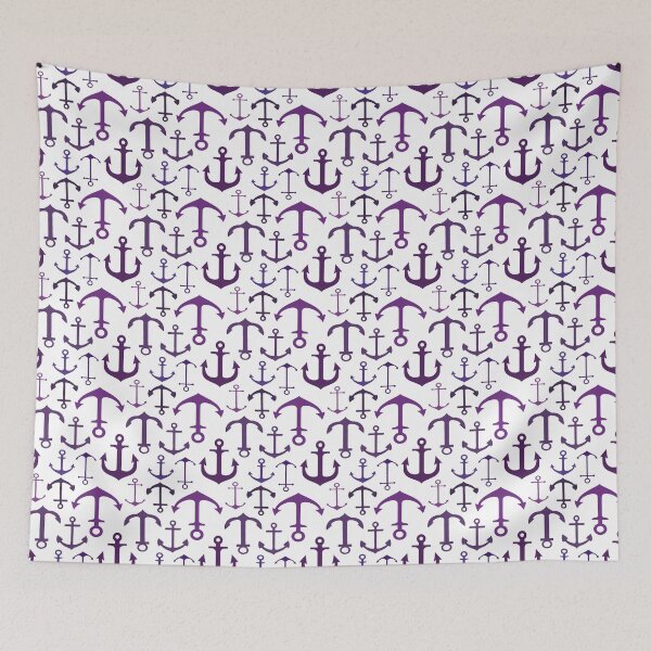 Item preview, Purple Anchors designed and sold by TLTextiles.