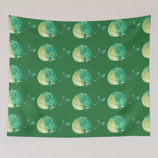 Item preview, Green whale designed and sold by alisonsadler.