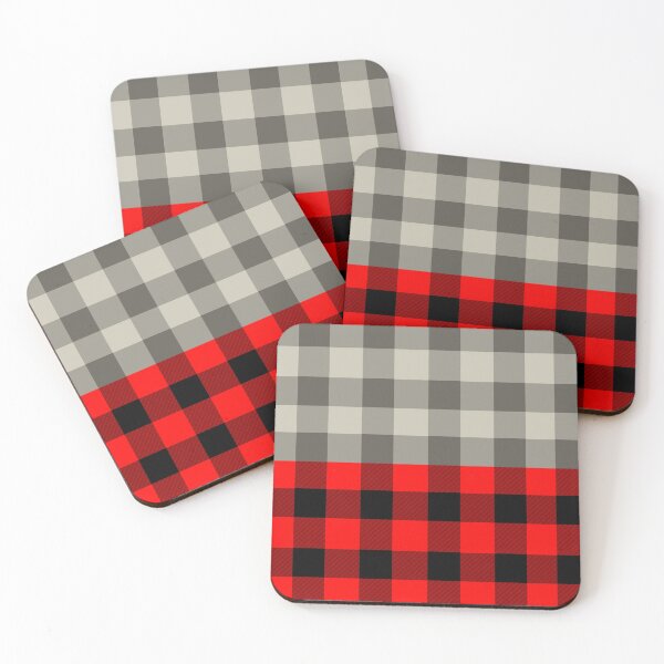 Item preview, Grey gingham and red buffalo designed and sold by AliensRich.