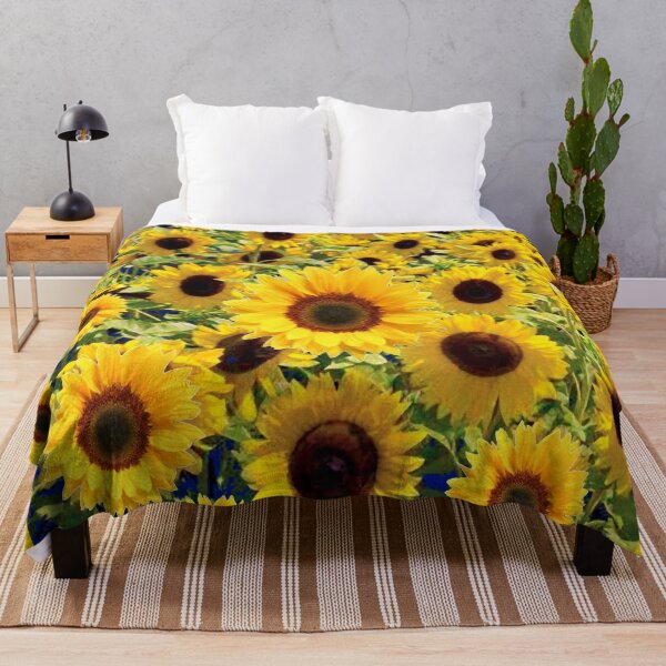 Item preview, YELLOW SUNFLOWERS FIELD YELLOW ART,  designed and sold by sharlesart.