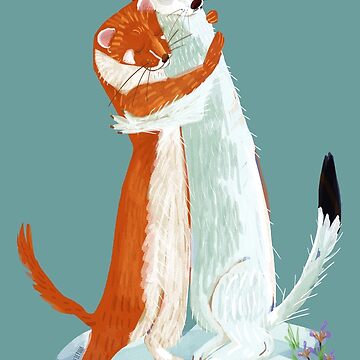 Artwork thumbnail, Weasel hugs by belettelepink