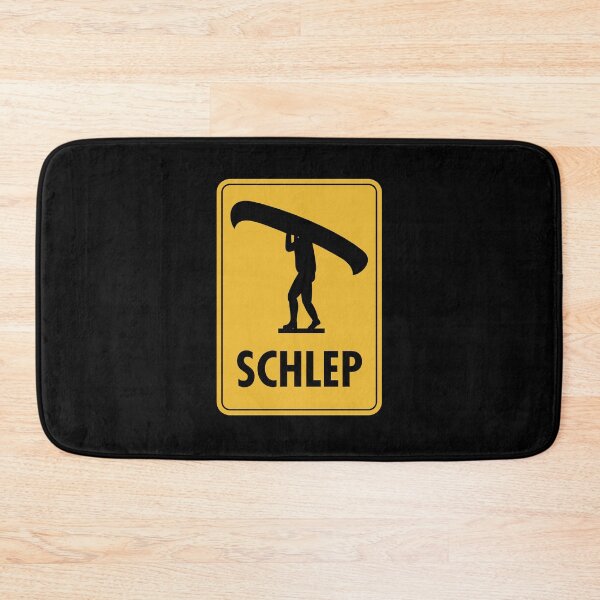 Item preview, Funny Canoe Portage Schlep Yellow Road Sign designed and sold by twHistory.