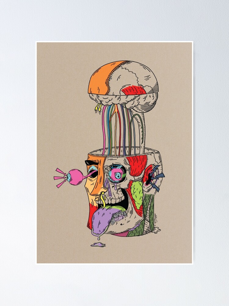 Thumbnail 1 of 3, Poster, Cranial Nerves Exploded designed and sold by alexdaidesigns.