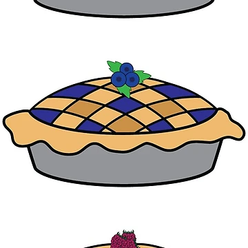 Artwork thumbnail, Strawberry, Blueberry, Raspberry Pie by PLLDesigns