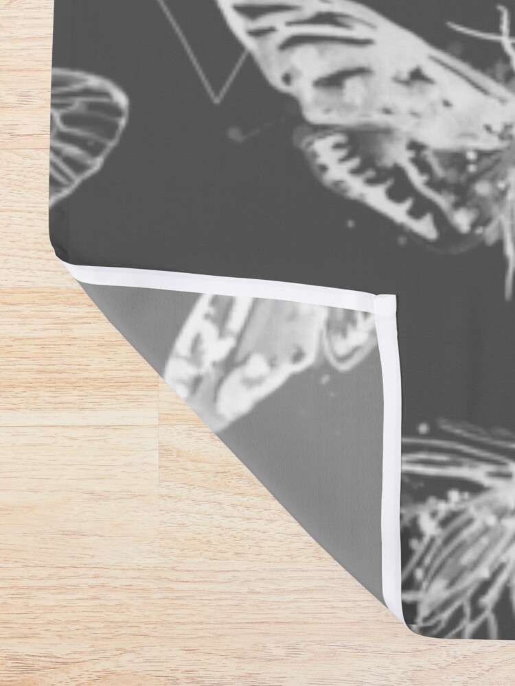 Alternate view of Geometric Moths - inverted Shower Curtain