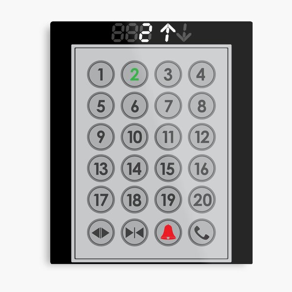 Elevator Mechanic Number Pad Metal Print