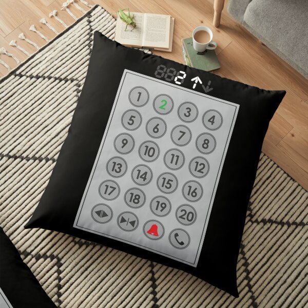 Elevator Mechanic Number Pad Floor Pillow