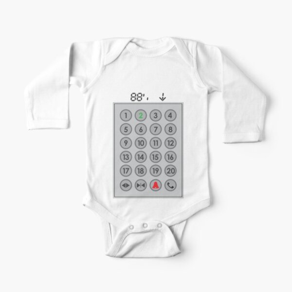 Elevator Mechanic Number Pad Long Sleeve Baby One-Piece