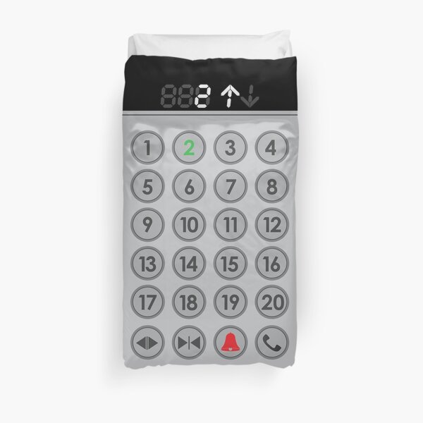 Elevator Mechanic Number Pad Duvet Cover