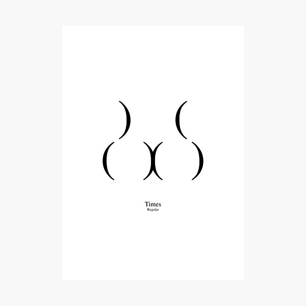 Butt Type: Times Photographic Print