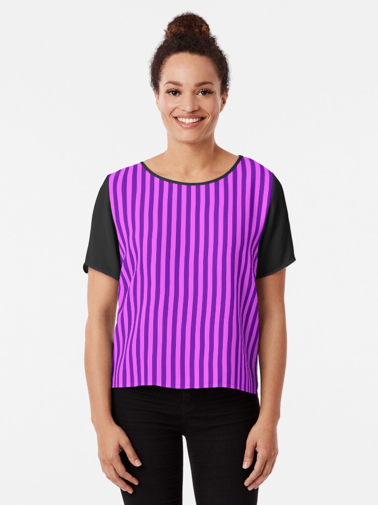 pink and purple striped dress