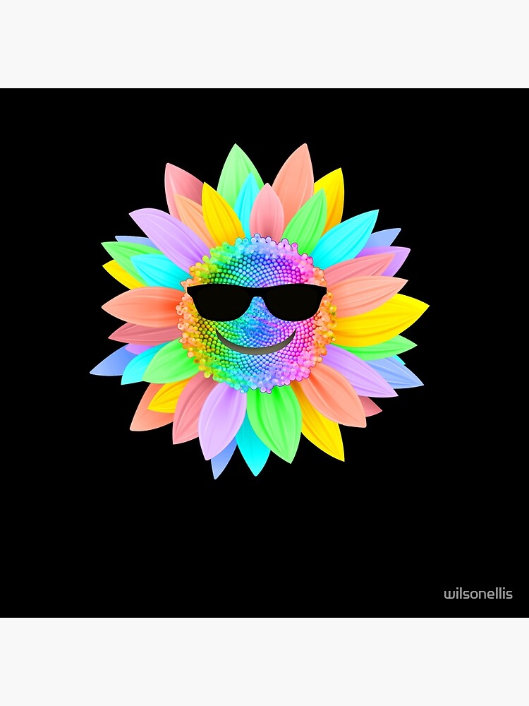 sunflower smiley cushion