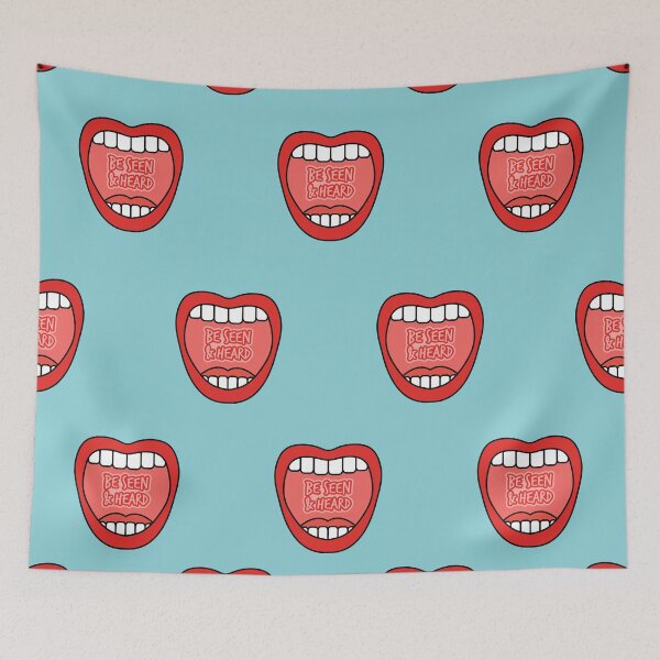 Item preview, Be Seen And Heard - Bold Mouth Pattern by Design by Cheyney designed and sold by designbycheyney.