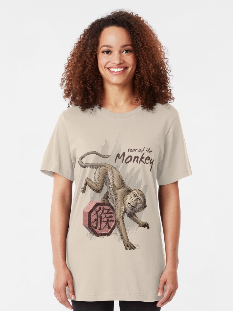 Alternate view of Year of the Monkey Slim Fit T-Shirt