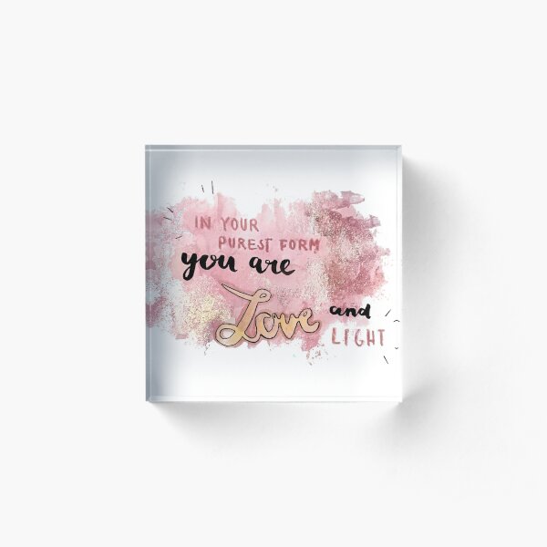 Love And Light Acrylic Block