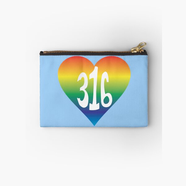 Item preview, Hand Drawn Kansas Pride Rainbow Heart 316 Area Code designed and sold by itsrturn.