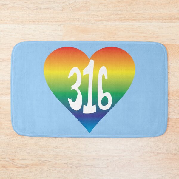 Item preview, Hand Drawn Kansas Pride Rainbow Heart 316 Area Code designed and sold by itsrturn.