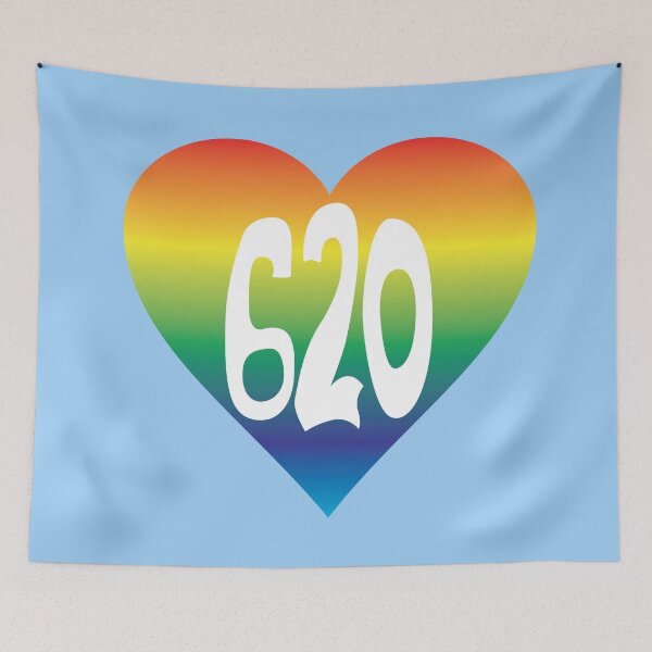Item preview, Hand Drawn Kansas Pride Rainbow Heart 620 Area Code designed and sold by itsrturn.