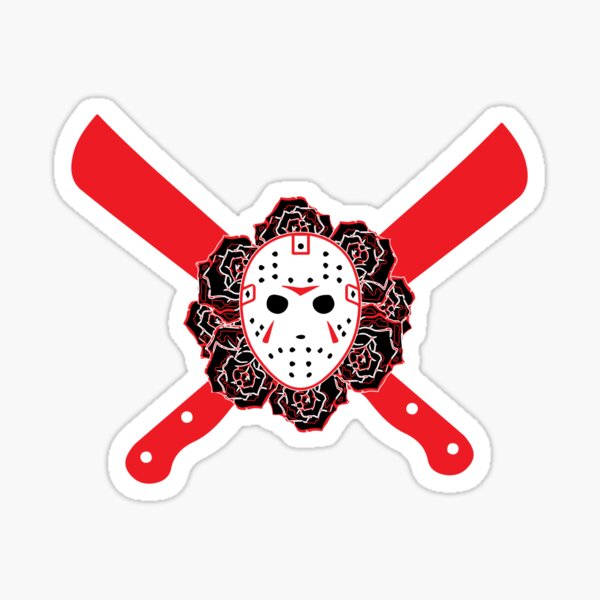 jason friday RED machetes Sticker