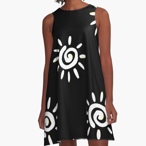 Summer Sundress in Flattering Black A-Line Dress