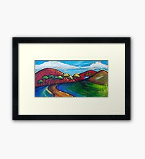 CURVING ROAD HOME Framed Print