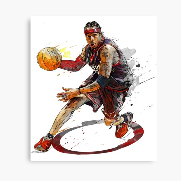 Painting Allen Iverson on a Hoyas jersey with acrylics. #art #arttok #