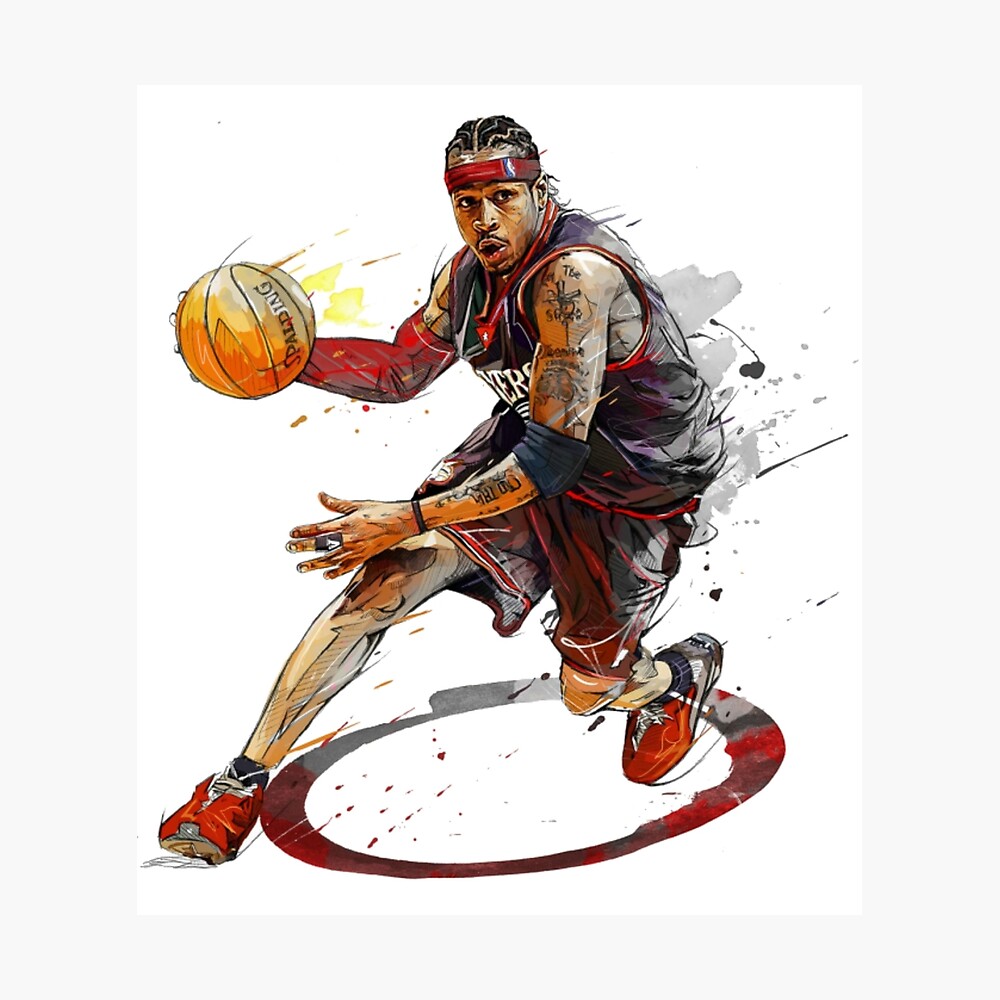 XXW Artwork Allen Iverson Poster AI/Basketball player/MVP Prints Wall Decor  Wallpaper