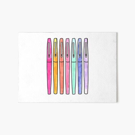 Teacher Flair Pen Pattern with Light Pink Background Art Board