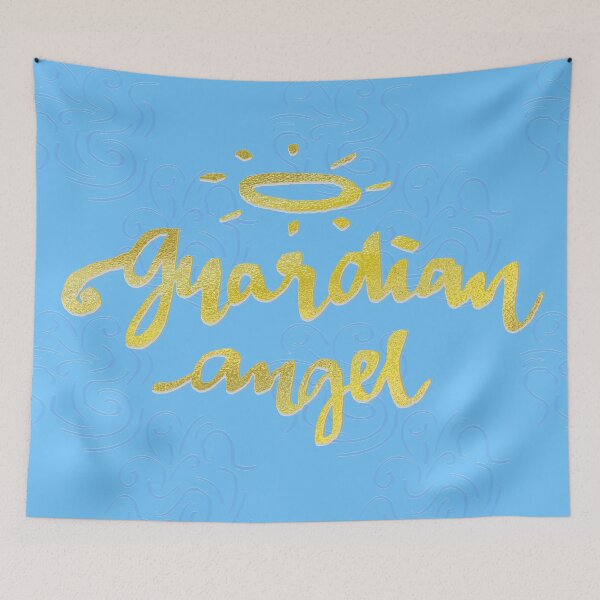 Item preview, Guardian angel gold foil letter art designed and sold by khadijlloyd.