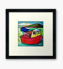 FISHING IN NAPLES - ITALY Framed Print